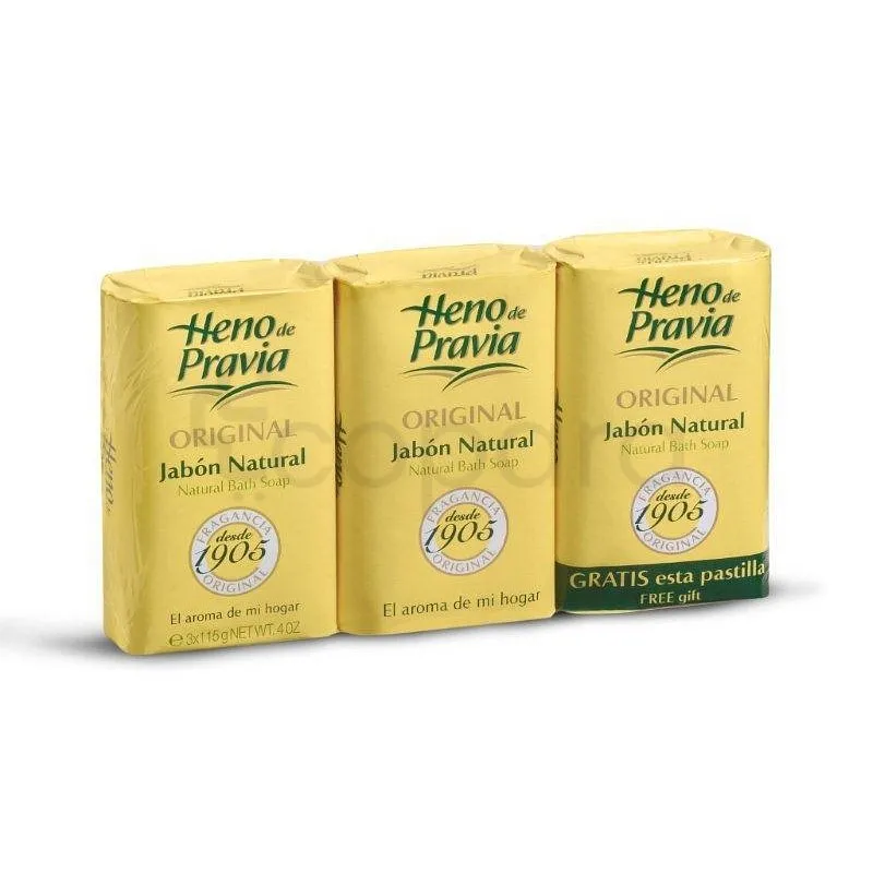 HENO PRAVIA SAVON ORIGINAL JABON NATURAL 115G BOITE DE 3