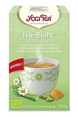 YOGI TEA THE BLANC A L'ALOE VERA BOITE DE 17 SACHETS