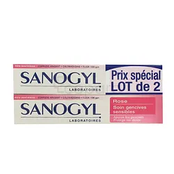 SANOGYL ROSE SOIN GENCIVES SENSIBLES DENTIFRICE 2*75ML