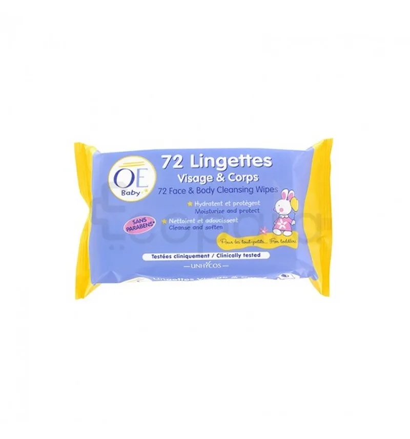 OE LINGETTES VISAGE ET CORPS BOITE DE 72
