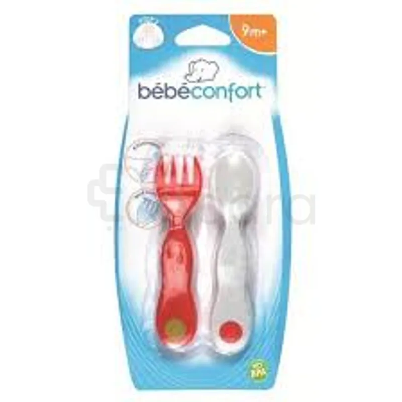 BEBE CONFORT COUVERT D'APPRENTISSAGE ERGO SPORT FOURCHETTE + CUILLERE +9MOIS REFERENCE 3105201400