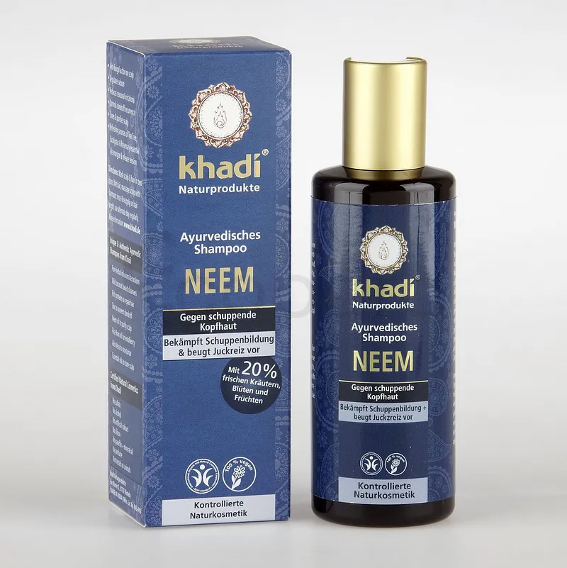 KHADI SHAMPOOING AYURVEDIQUE NEEM BIO ANTI-PELLICULAIRE 210ML