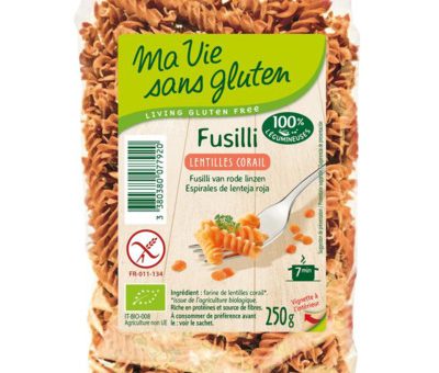 MA VIE SANS GLUTEN FUSILI LENTILLES CORAIL 250G