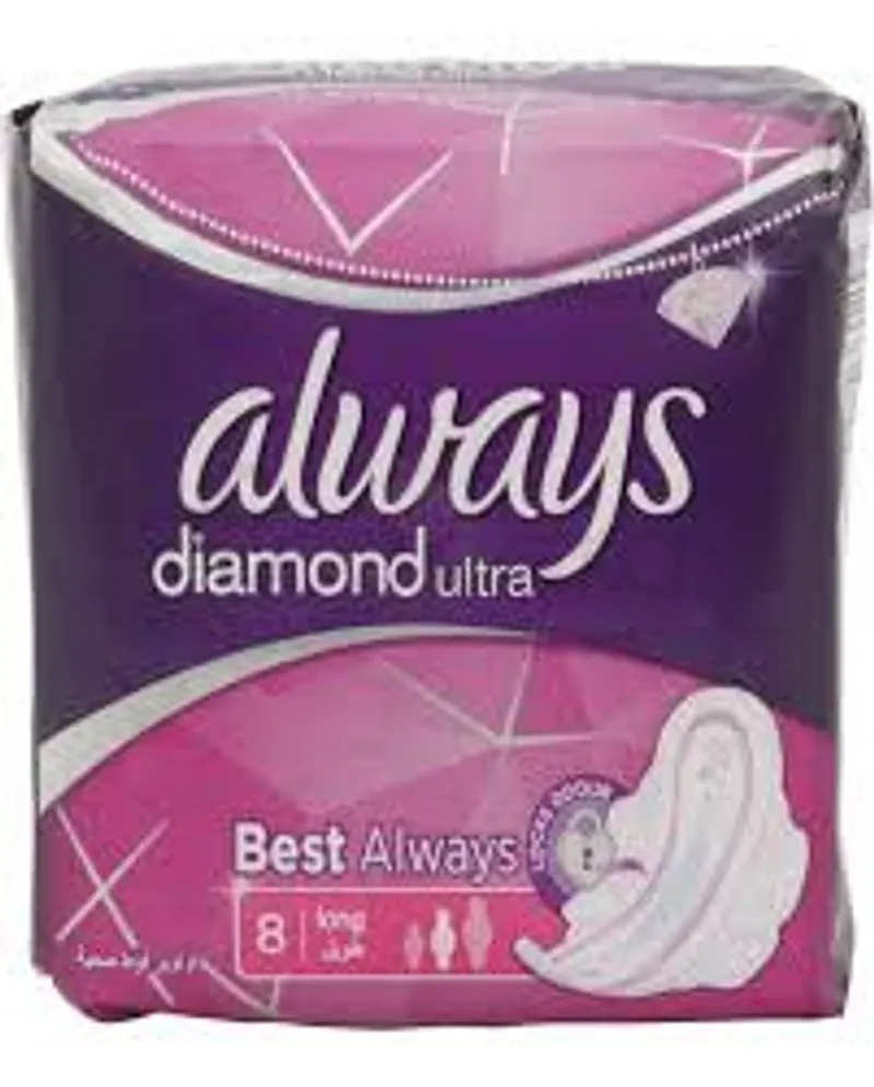 ALWAYS DIAMOND ULTRA EXTRA LONG BOITE DE 8 SERVIETTES REFERENCE ALW_AUD001