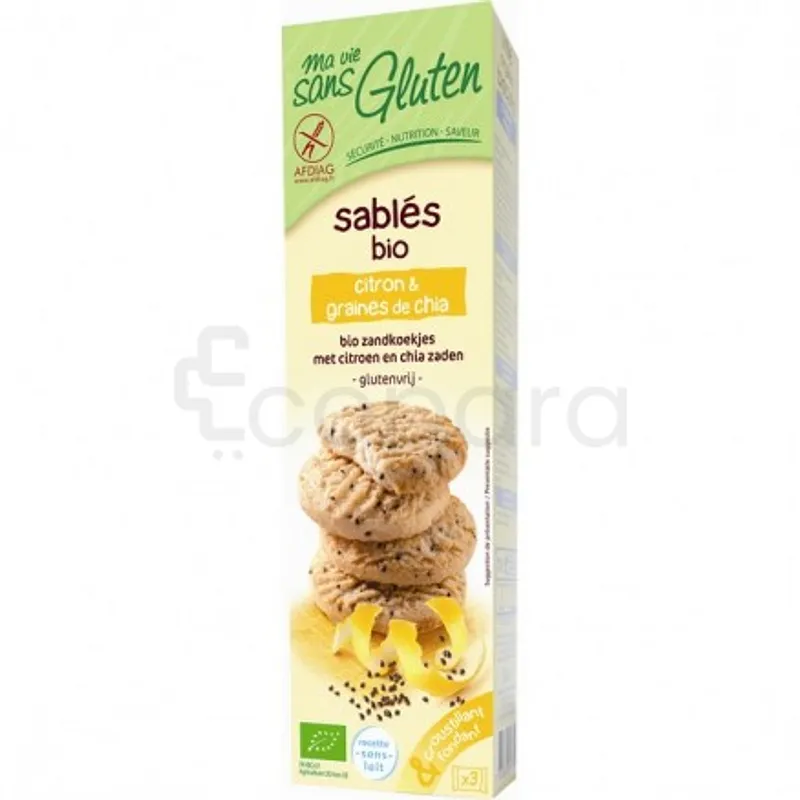 MA VIE SANS GLUTEN SABLES BIO CITRON ET GRAINES DE CHIA 150G