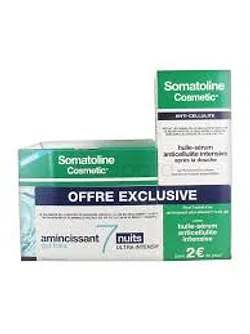 SOMATOLINE PACK GEL FRAIS AMINCISSANT 7 NUITS ULTRA INTENSIF 400ML + HUILE SERUM ANTI-CELLULITE INTENSIVE 125ML