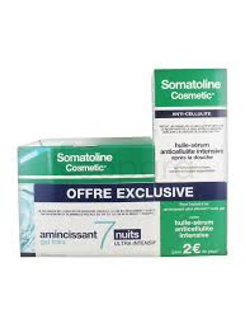SOMATOLINE PACK GEL FRAIS AMINCISSANT 7 NUITS ULTRA INTENSIF 400ML + HUILE SERUM ANTI-CELLULITE INTENSIVE 125ML