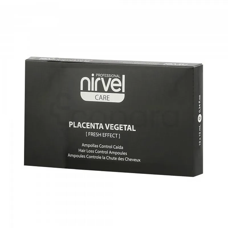 NIRVEL TRAITEMENT PLACENTA VEGETAL AMPOULES FORTIFIANTES ANTI-CHUTE 10*10ML + SHAMPOOING 250ML