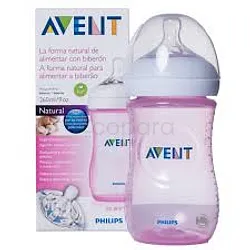 AVENT BIBERON NATURAL ROSE +1MOIS 260ML REFERENCE SCF694/17