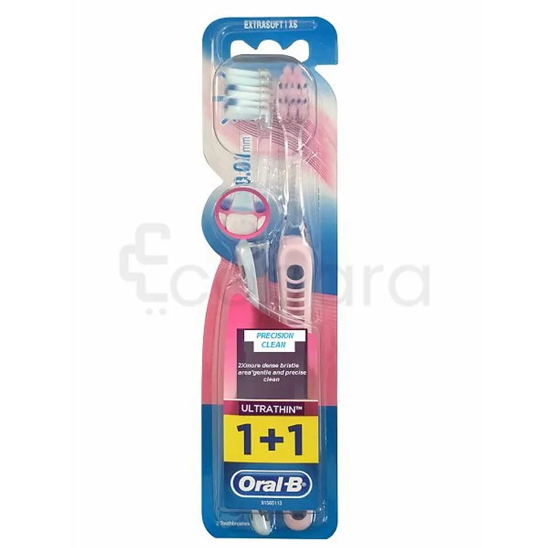 ORAL-B PACK BROSSES A DENTS ULTRATHIN PRECISION CLEAN SOFT 1+1