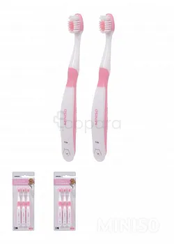 MINISO BROSSES A DENTS ENFANT ROSE BOITE DE 3 REFERENCE 54884