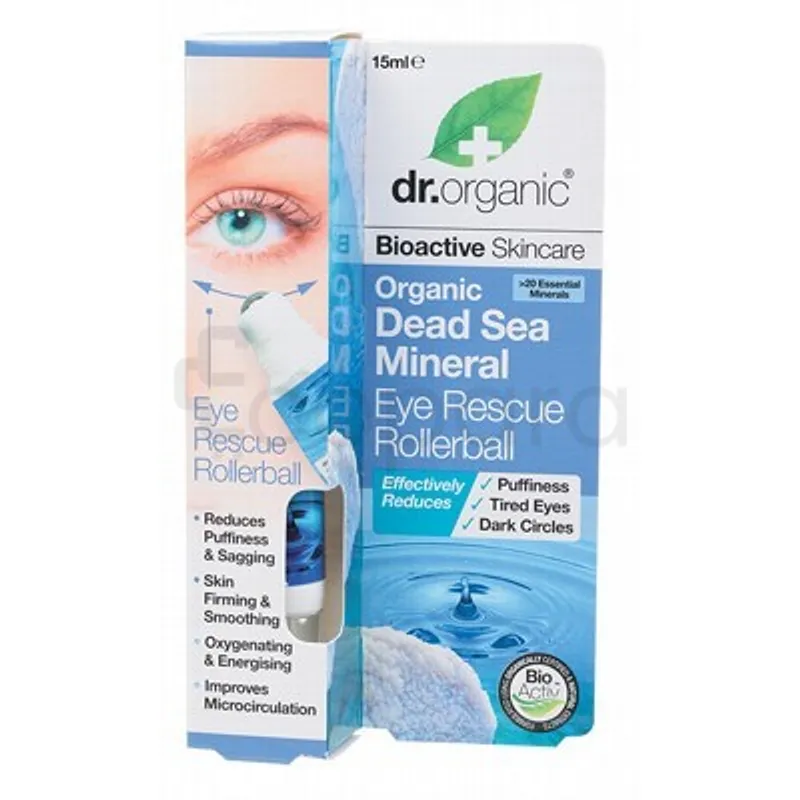 DR ORGANIC DEAD SEA EYE RESCUE ROLLERBALL ANTI-CERNES 15ML