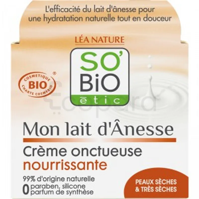 SO'BIO ETIC MON LAIT D'ANESSE CRÈME ONCTUEUSE NOURRISSANTE 50ML