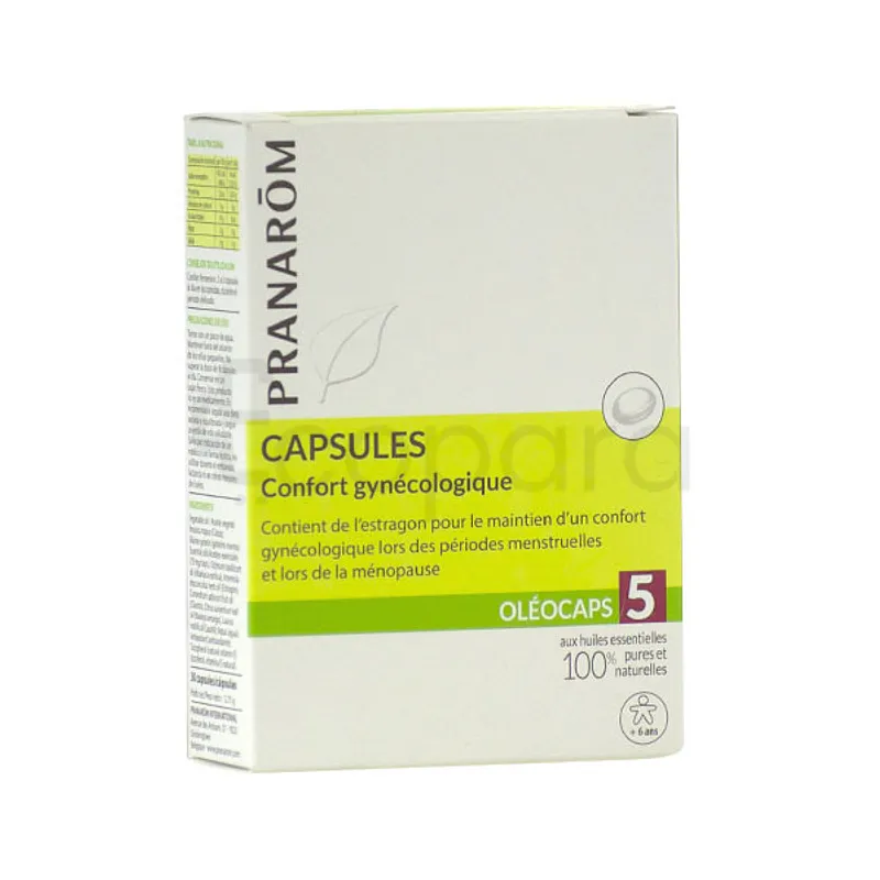 PRANAROM OLEOCAPS 5 CONFORT GYNECOLOGIQUE BOITE DE 30 CAPSULES