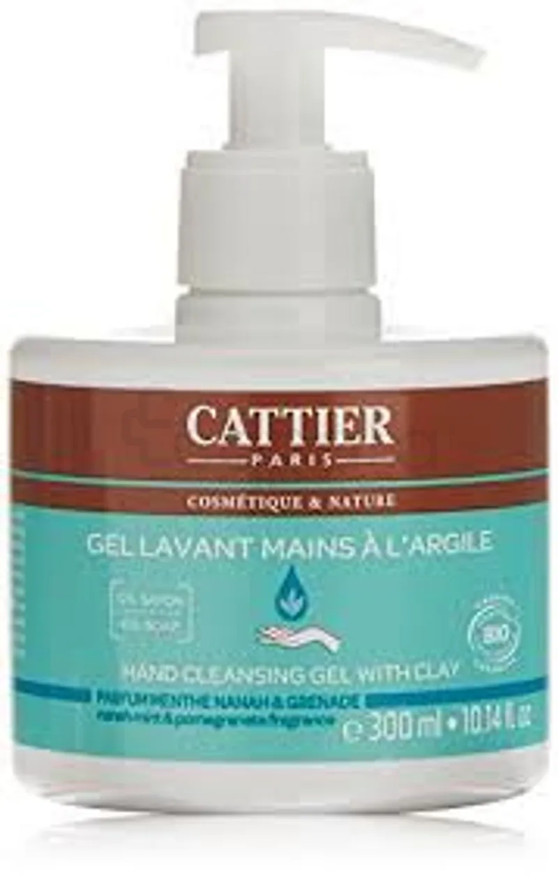 CATTIER GEL LAVANT MAINS A L'ARGILE MENTHE ET GRENADE 300ML