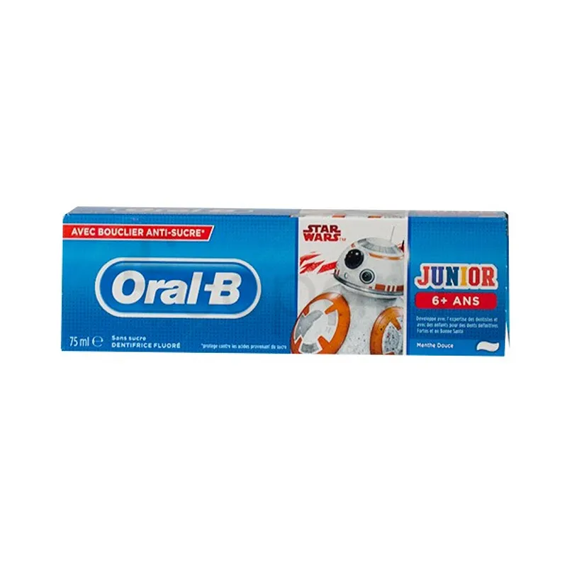 ORAL-B DENTIFRICE FLUORE JUNIOR +6ANS 75ML