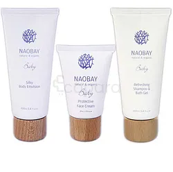 NAOBAY COFFRET BABY EMULSION CORPS 100ML + CREME VISAGE 50ML + SHAMPOOING ET GEL DOUCHE 100ML