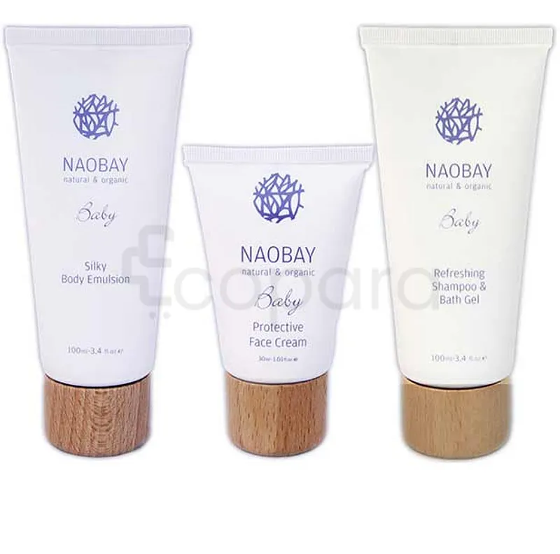 NAOBAY COFFRET BABY EMULSION CORPS 100ML + CREME VISAGE 50ML + SHAMPOOING ET GEL DOUCHE 100ML