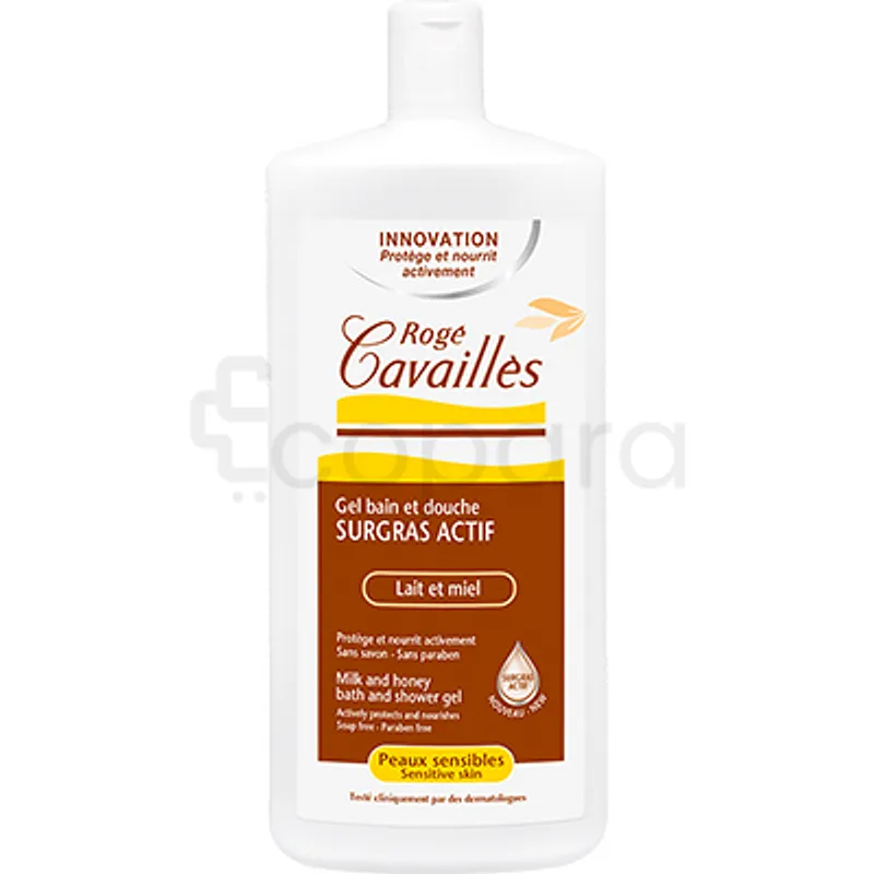 ROGE CAVAILLES GEL BAIN ET DOUCHE SURGRAS ACTIF LAIT ET MIEL 400ML