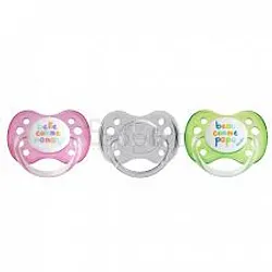 DODIE SUCETTE ANATOMIQUE BEAU BELLE TRANSPARENT PAPA CHERI MAMAN JE T'ADORE 0-6MOIS REFERENCE NA20