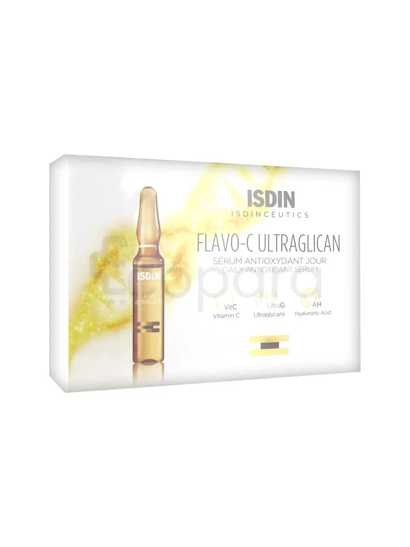 ISDIN FLAVO-C ULTRAGLICAN SERUM ANTIOXYDANT JOUR BOITE DE 30 AMPOULES