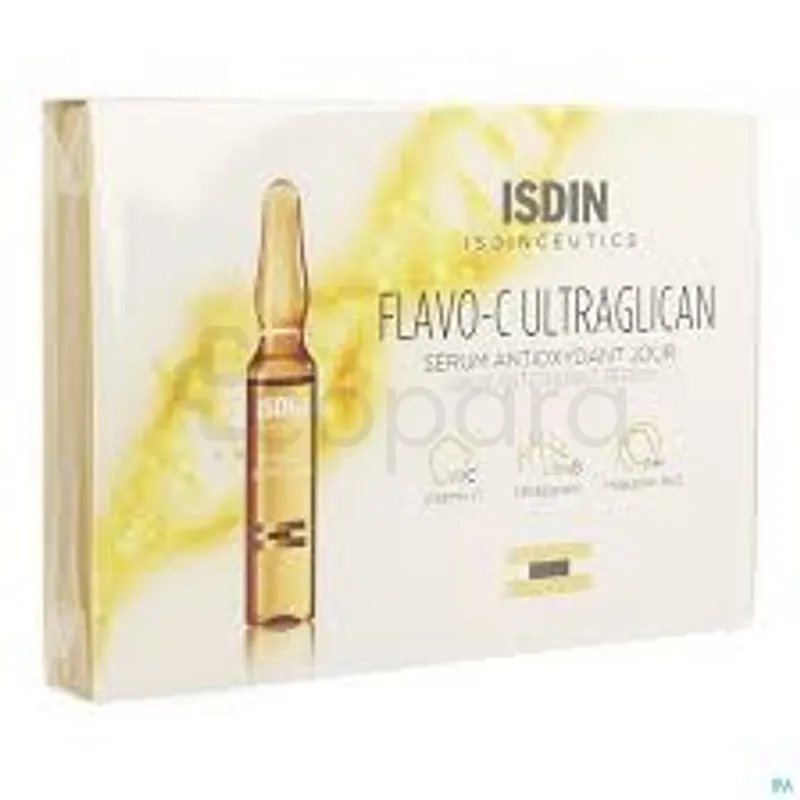 ISDIN FLAVO-C ULTRAGLICAN SERUM ANTIOXYDANT JOUR BOITE DE 10 AMPOULES