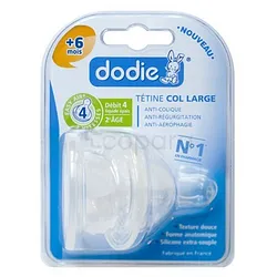 DODIE TETINE RONDE 3 VITESSES COL LARGE SILICONE +6MOIS