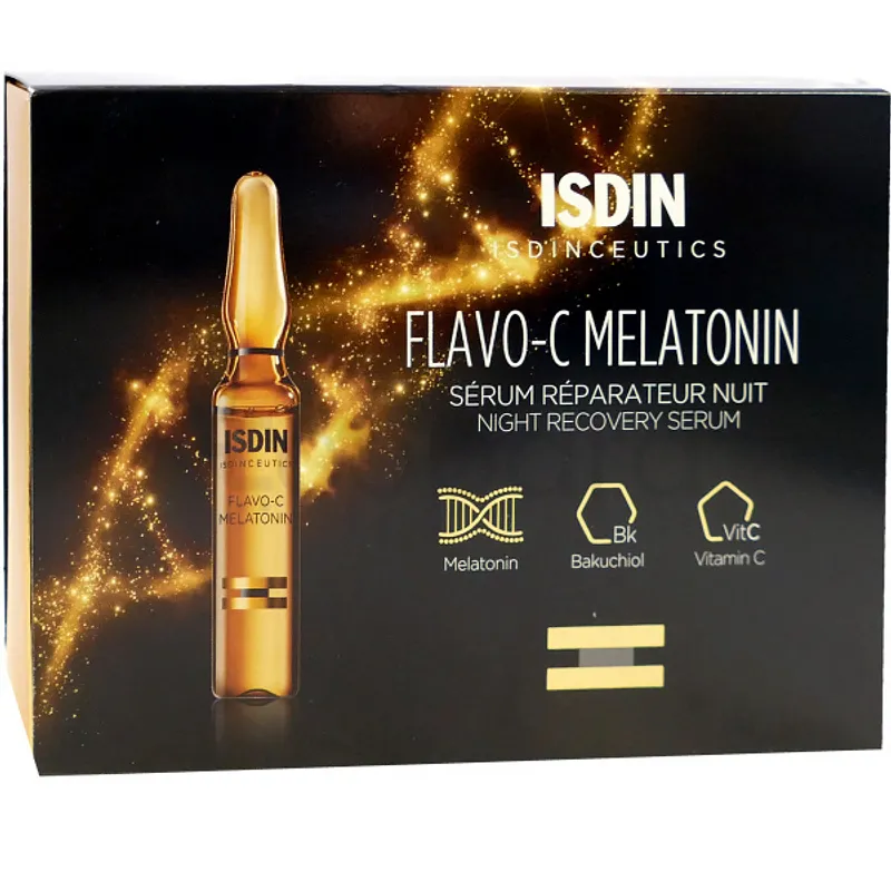 ISDIN FLAVO-C MELATONIN SERUM REPARATEUR NUIT BOITE DE 30 AMPOULES