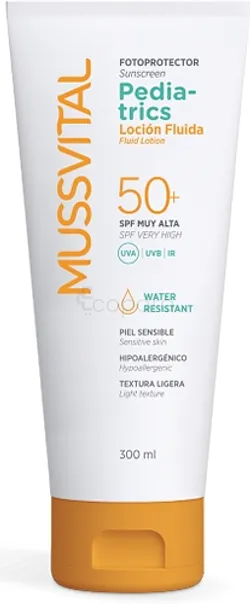 MUSSVITAL PHOTOPROTECTEUR PEDIATRIQUE LAIT FLUIDE TUBE 300ML SPF50+ 300ML