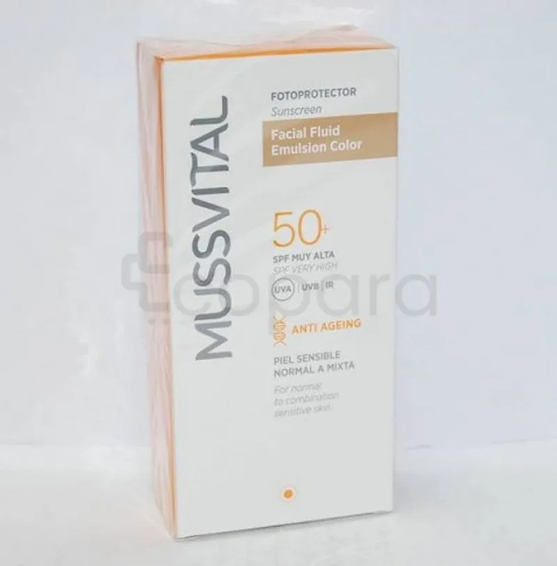 MUSSVITAL PHOTOPROTECTEUR VISAGE FLUID TEINTÉ SPF50+ 50ML