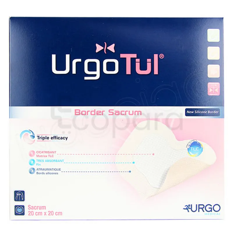 URGO URGOTUL ABSORB BORDER SACRUM PANSEMENT 20CM*20CM /UNITE