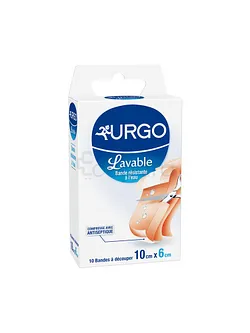 URGO BANDE LAVABLE 10CM*6CM BOITE DE 10