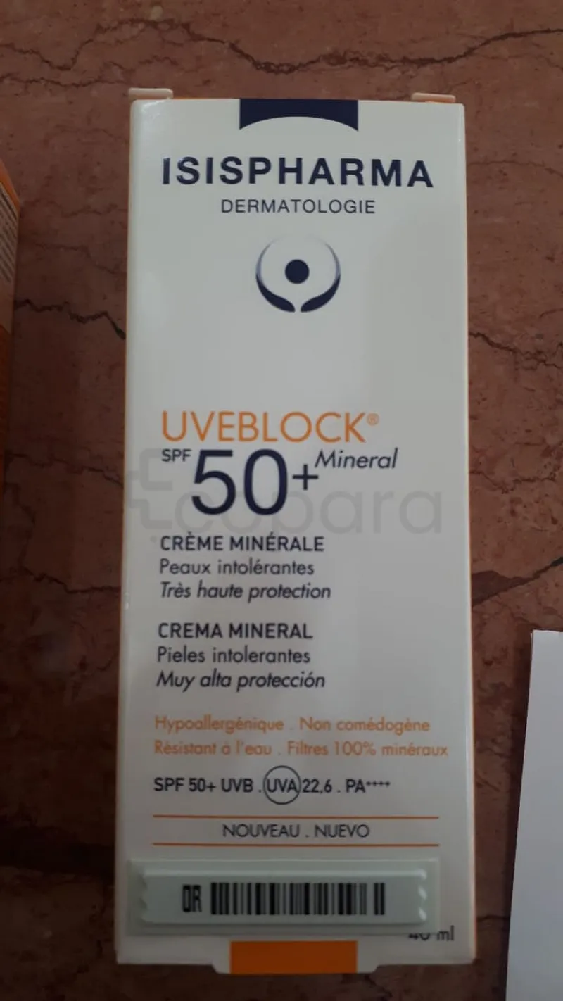 ISISPHARMA UVEBLOCK SPF50+ CREME MINERALE INVISIBLE 40ML REFERENCE COIVISI012