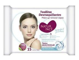NATUR FACE TOALLITAS DESMAQUILLANTES BOITE DE 15 LINGETTES DEMAQUILLANTES