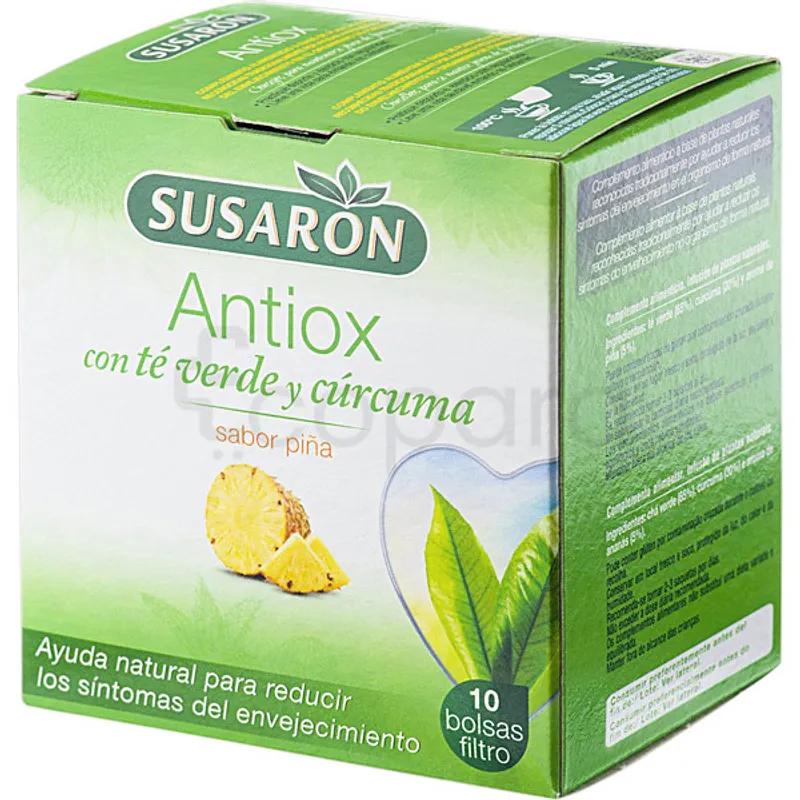 SUSARON ANTIOX CON TÉ VERDE Y CURCUMA BOITE DE 10 INFUSIONS