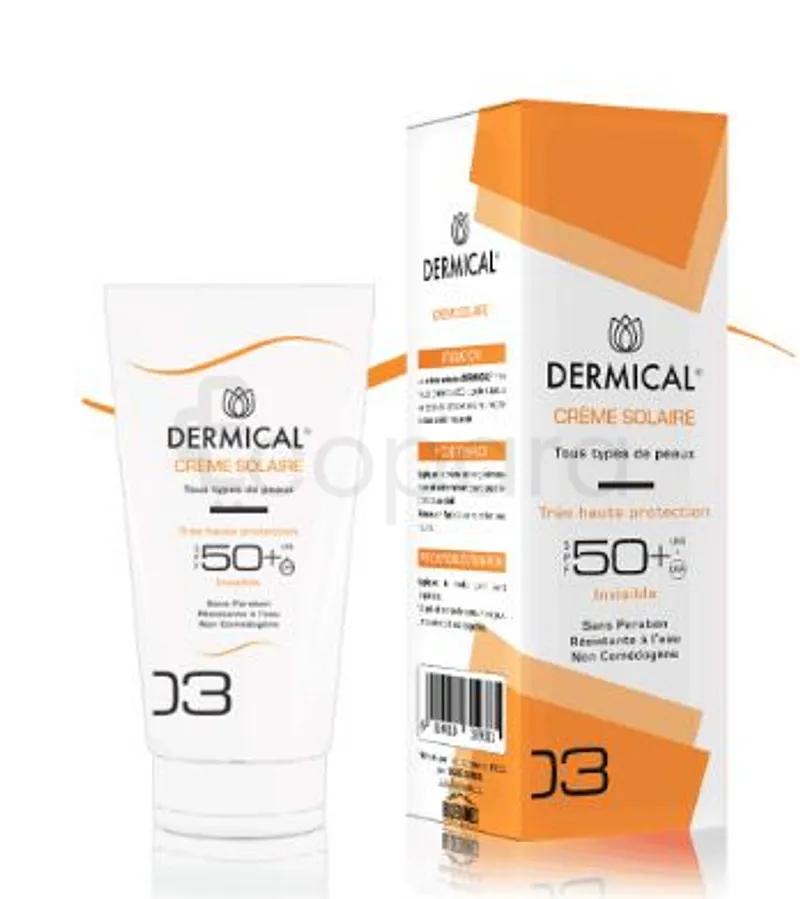 DERMICAL CREME SOLAIRE INVISIBLE SPF50+ 50ML