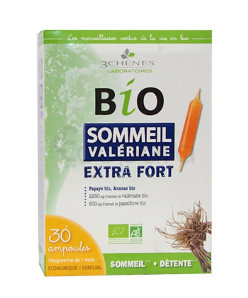 3CHENES BIO SOMMEIL VALERANE EXTRA FORT BOITE DE 30 AMPOULES