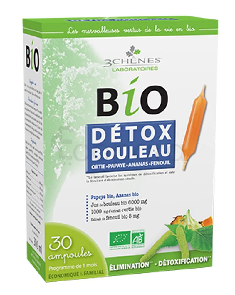 3CHENES BIO DETOX BOULEAU BOITE DE 30 AMPOULES