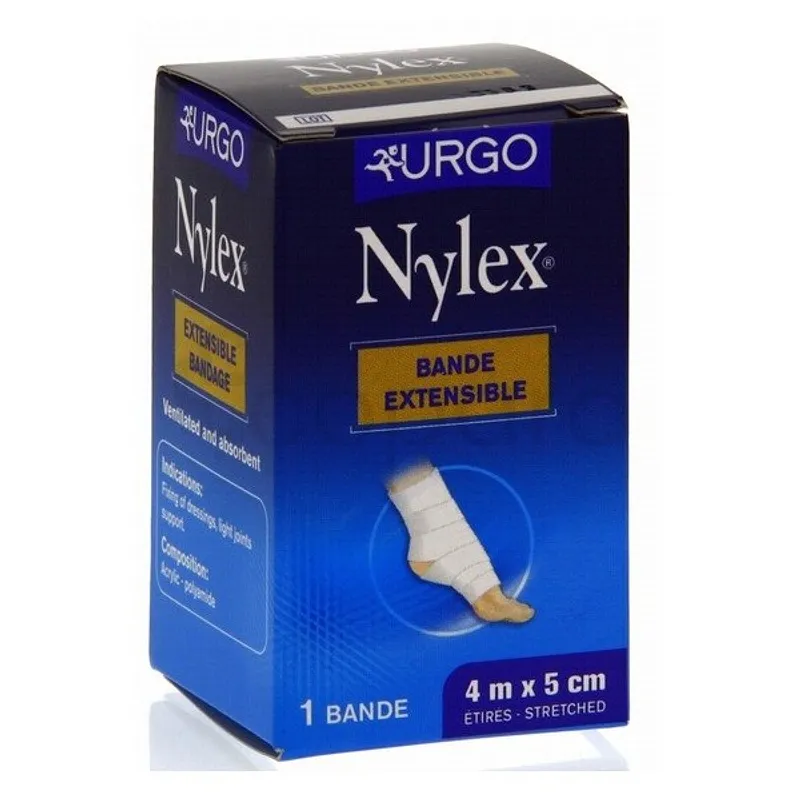 URGO NYLEX BANDE DE CREPE EXTENSIBLE 4M*5CM