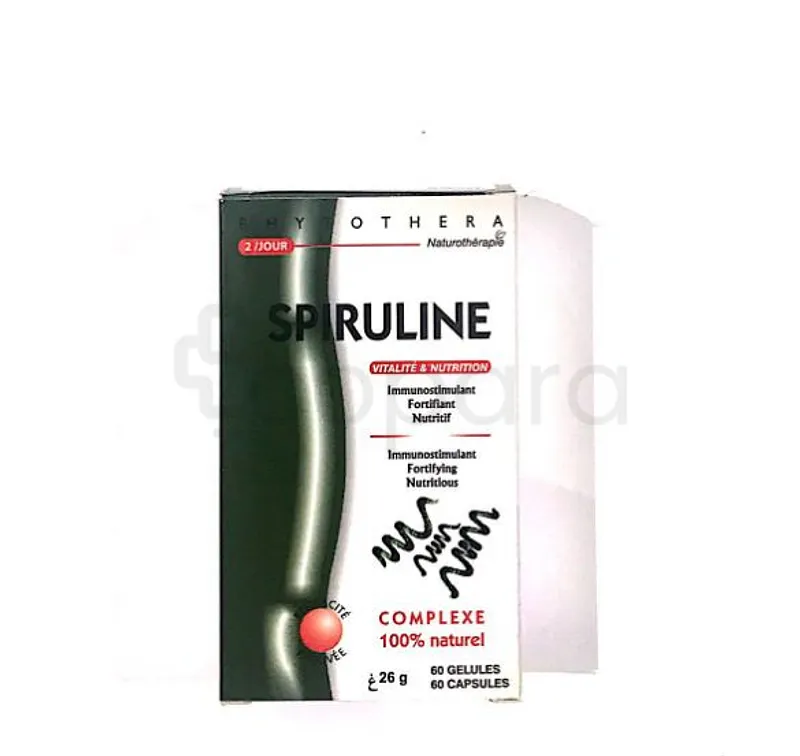 SPIRULINE PHYTOTHERA BOITE DE 60 GELULES