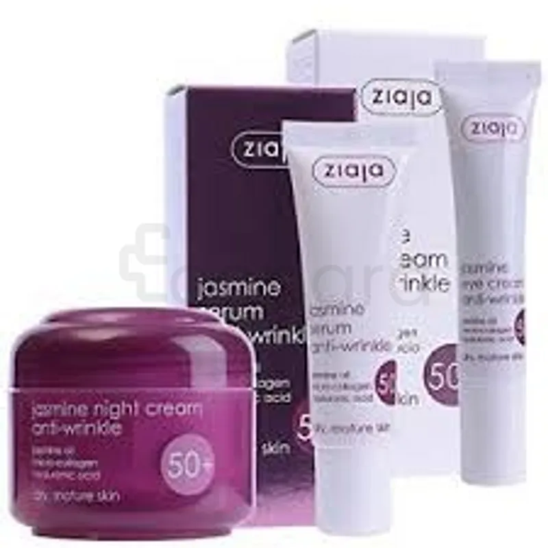 ZIAJA PACK JASMINE ANTI-RIDES 50+ CRÈME DE JOUR 50ML + CRÈME DE NUIT 50ML + EAU MICELLAIRE 200ML