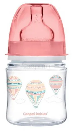 CANPOL BABIES BIBERON ANTI-COLIQUE ROSE 120ML REFERENCE 35/224