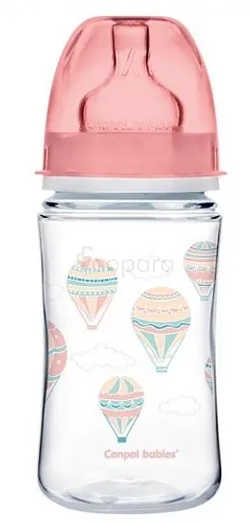 CANPOL BABIES BIBERON ANTI-COLIQUE ROSE 240ML REFERENCE 35/225