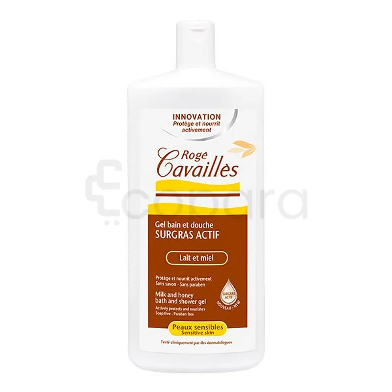 ROGE CAVAILLES GEL BAIN ET DOUCHE SURGRAS ACTIF LAIT ET MIEL 1L