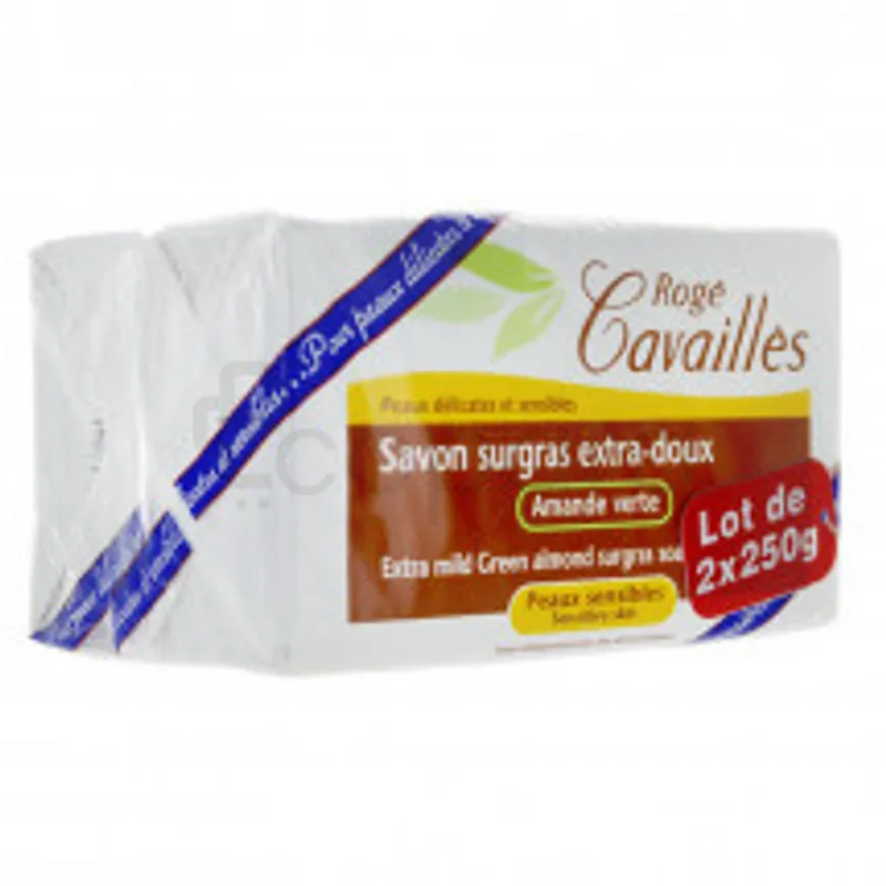 ROGE CAVAILLES SAVON SURGRAS EXTRA DOUX AMANDE VERTE 250G *2