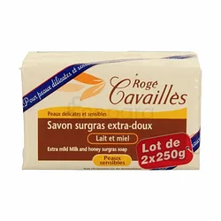 ROGE CAVAILLES SAVON SURGRAS EXTRA DOUX LAIT ET MIEL LOT DE 2*250G