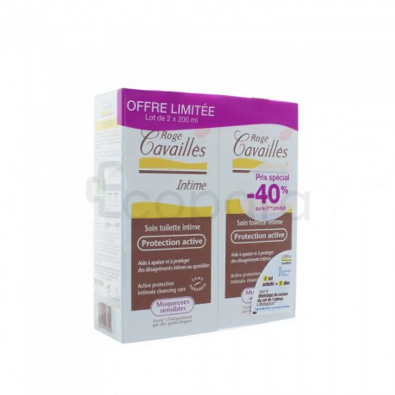 ROGE CAVAILLES SOIN TOILETTE INTIME EXTRA-DOUX 200ML * 2 PROMOTION - 35% SUR LE 2EME