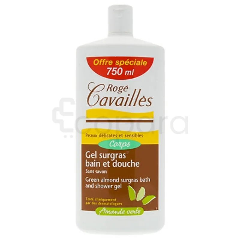 ROGE CAVAILLES GEL SURGRAS BAIN ET DOUCHE AMANDE VERTE 750ML