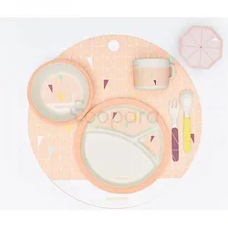BABYMOOV COFFRET VAISSELLE BAMBOU PEACH