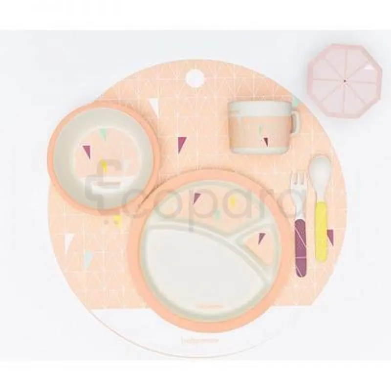 BABYMOOV COFFRET VAISSELLE BAMBOU PEACH